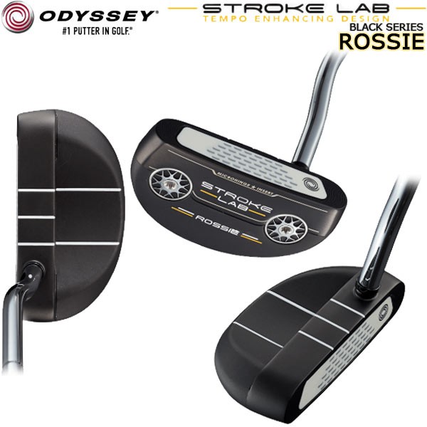 【20年モデル】 オデッセイ ストローク・ラボ ブラックシリーズ [ロッシー] パター マレット型 ODYSSEY STROKE LAB BLACK  ROSSIE