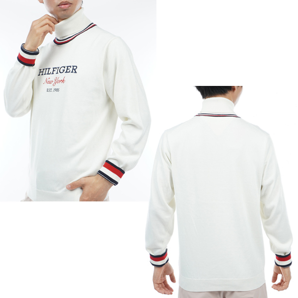 ♪【2023 A/W】トミーヒルフィガー ゴルフ メンズ ヒルフィガーロゴ タートルネックセーターTHMA386 TOMMY HILFIGER GOLF