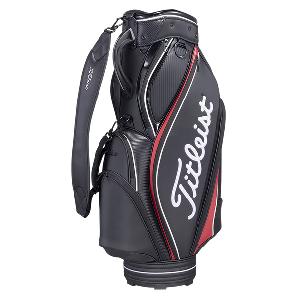Titleist★タイトリスト★9.5型★美品★スタッフ(BK×RED) Titleist キャディバッグ（口径サイズ：9.5）｜ゴルフ用バッグ｜ゴルフ