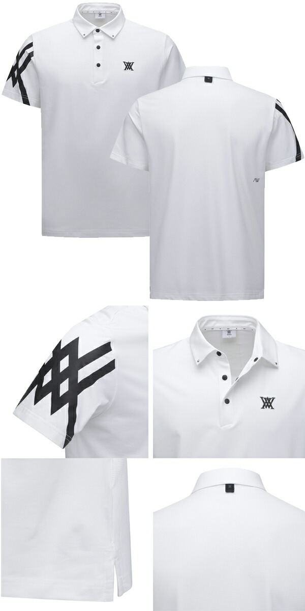 ♪【23年モデル】アニューゴルフ AGDMMTS02 メンズスリーブシグネチャーロゴポロシャツ ANEW GOLF MEN SLEEVE SIGNATURE LOGO T-SHIRT