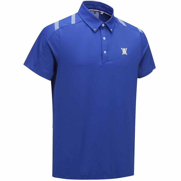 アニュー ゴルフ メンズ ショート シャツ AGEMMTS59 アイスドット ロゴパターン ANEW GOLF ICE DOTS LOGO PATTERN SHORT T-SHIRT 半袖 カットソー 25WT 10PTの画像