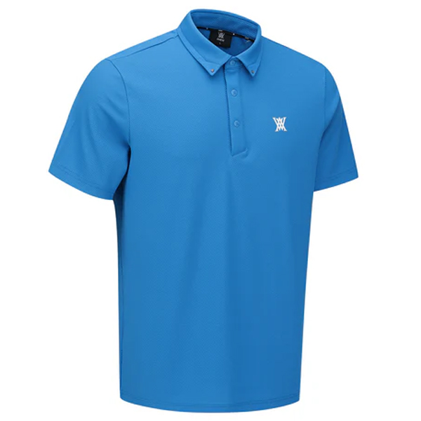 アニュー ゴルフ メンズ Tシャツ AGFFMTS51 FA ハイブリッド ショートスリーブ ANEW GOLF ラウンド 半袖 ポロシャツ スタッズ 韓国 伸縮性 快適 25WT 10PTの画像