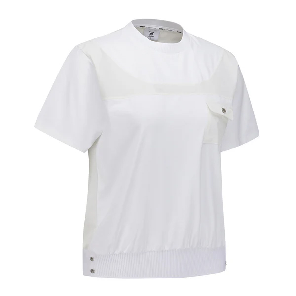 アニュー ゴルフ レディースウェア Tシャツ AGFFWTS52 ウィメンズ FA ハイブリッド ラウンド ショート ANEW GOLF 半袖 ウエア 機能性 軽量 通気性 デイリー 25WTの画像