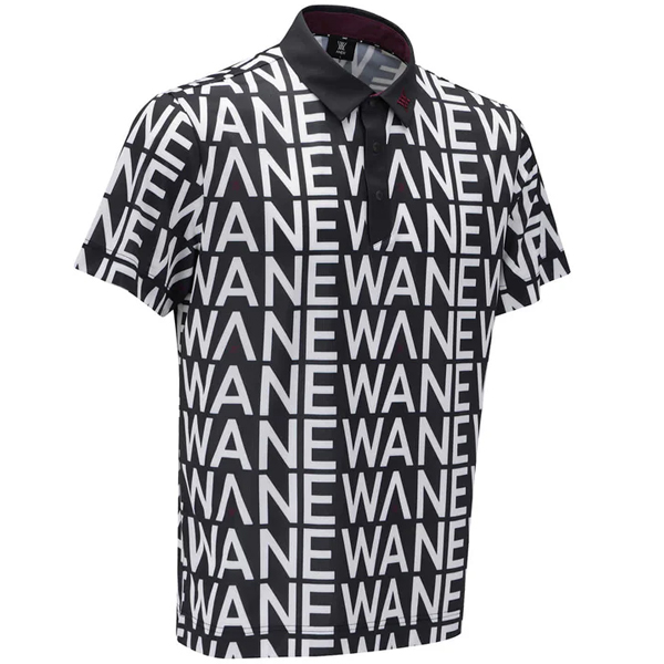 アニュー ゴルフ メンズ Tシャツ AGFMMTS53 SM ロゴ パターン ショート ANEW GOLF ロゴ 日常 半袖 ラウンド トップス 衿付 韓国 サマー ポロシャツ 25WT 10PTの画像