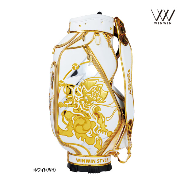 【23年モデル】【数量限定】ウィンウィン CB-391 キャディバッグ 風神・雷神 CART BAG GOLD Version LEM WINWIN