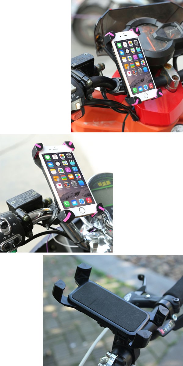 自転車 原付 オートバイ スマホホルダー バイクホルダー スマホスタンド iPhone固定 バイクバーマウント 360度回転 宅配便配送 翌日配達対応  送料無料 :80Z173:嘉年華 通販 