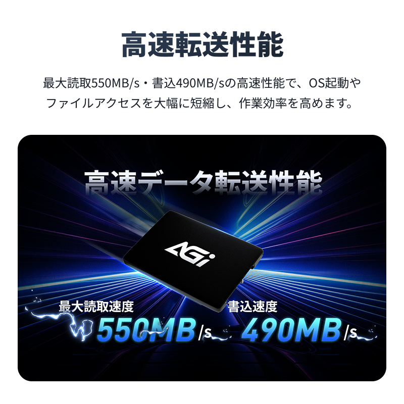新品未開封1TB SSD 2.5インチ SATA III AGI 2個セット46 エージーアイ AGI SSD 1TB 内蔵SSD 2.5インチ 7mm 3D NAND採用 SATAIII