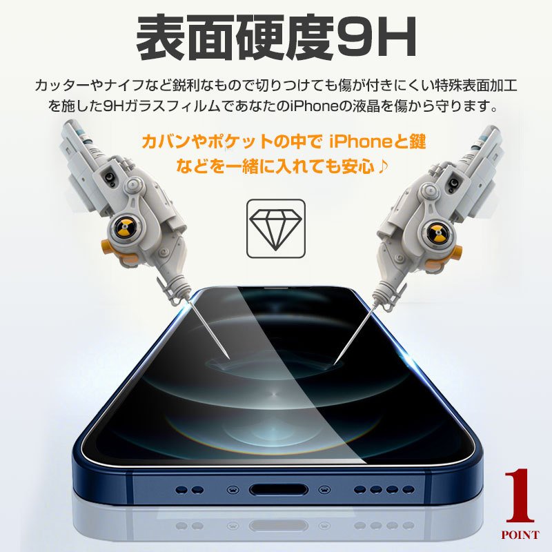 iPhone 12 Pro Max mini用 液晶保護フィルム ブルーライトカット