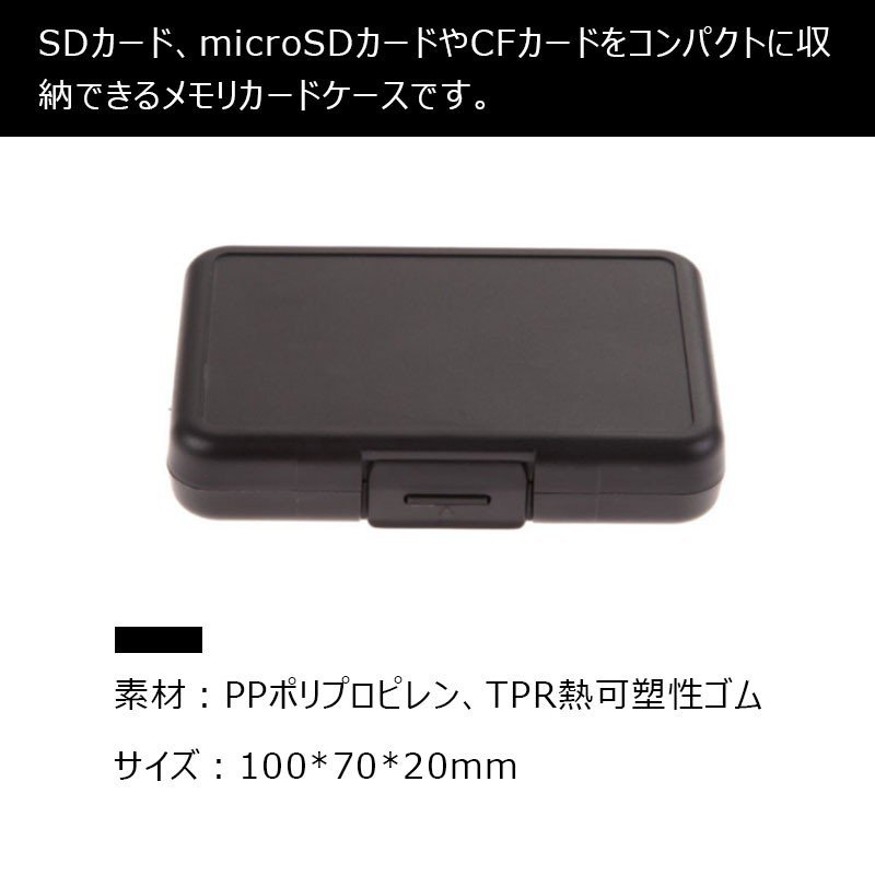 メモリカードケース microSD/SD/CFカード収納 SDカードケース ネコポス