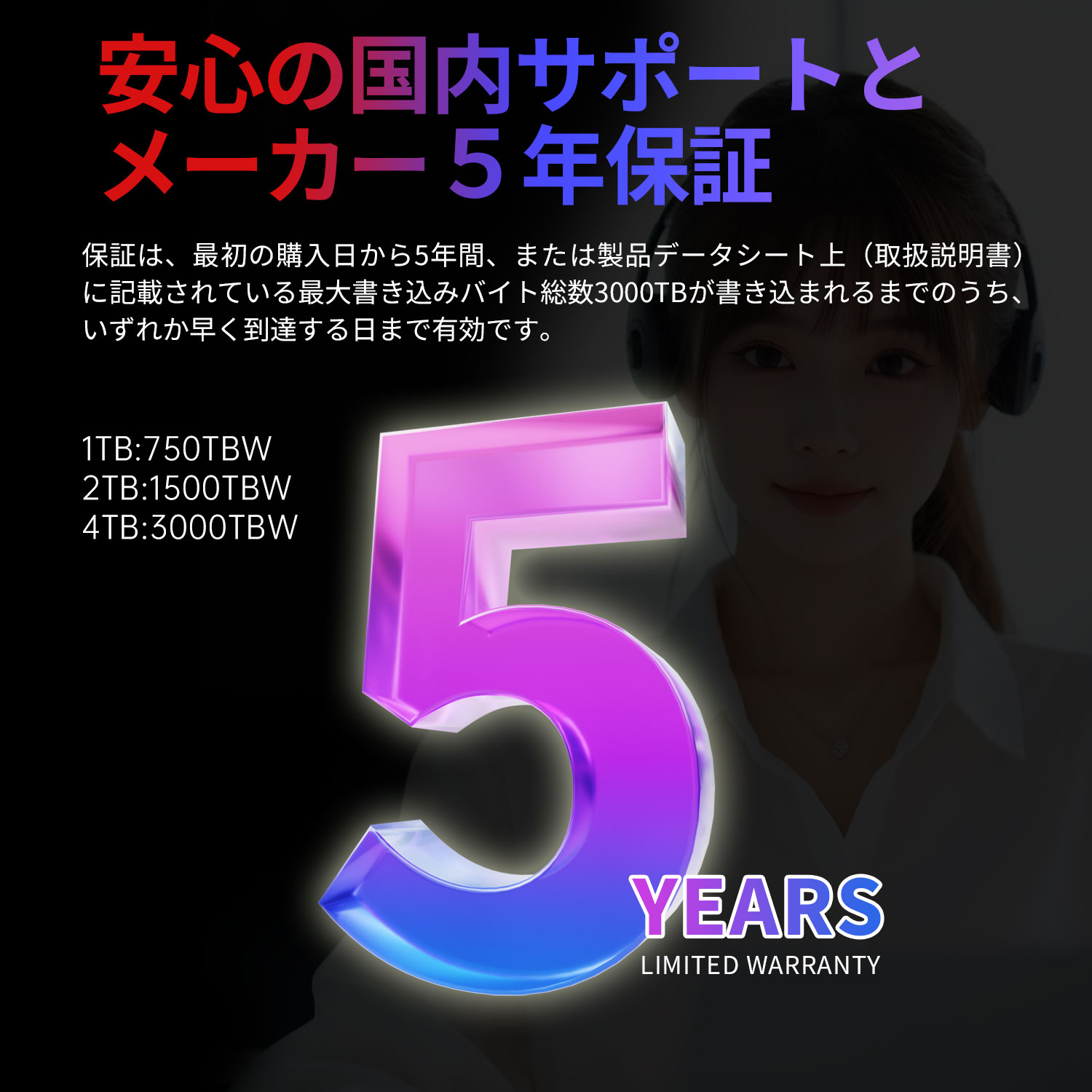 Hanye E500P SSD 4TB M.2 PCIe Gen5 DRAM搭載 Amazon | Hanye E500P 内蔵SSD 4TB PCIe Gen5 M.2 NVMe 2280