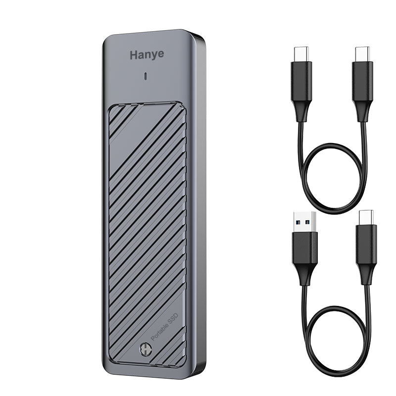 ポータブルSSD 外付けSSD 1TB USB 3.2 Gen2 10Gbps Type‐C Hanye USB A-C USB C-C 2本ケーブル付き 3年保証 翌日配達 PS4 PS5動作確認済 | Hanye | 02