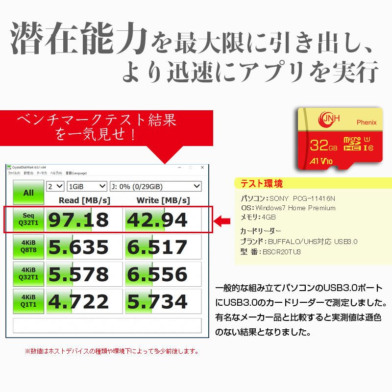 マイクロSD microSDHC 32GB JNHブランド 超高速100MB/S Class10 UHS-I U1 アプリ最適化A1対応  国内正規品5年保証 Nintendo Switch/GoPro/Insta360 ONE動作確認済 :JN3208JP01:嘉年華 - 通販 -  Yahoo!ショッピング