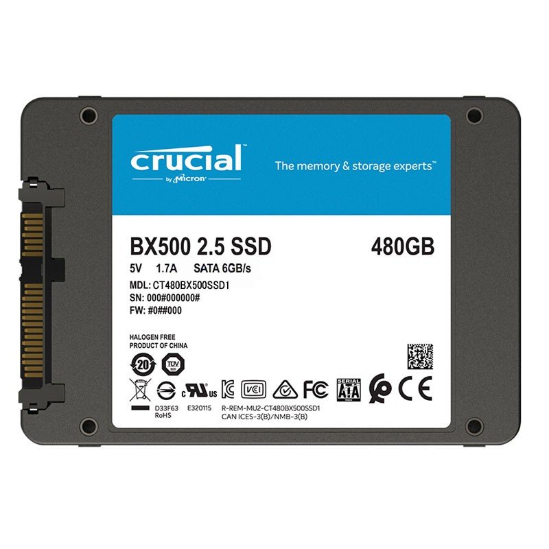 Crucial クルーシャル SSD 480GB BX500 SATA3 内蔵2.5インチ 7mm CT480BX500SSD1 3年保証・翌日配達  MC8012BX500-480G グローバル パッケージ :MC8012BX500:嘉年華 - 通販 - Yahoo!ショッピング
