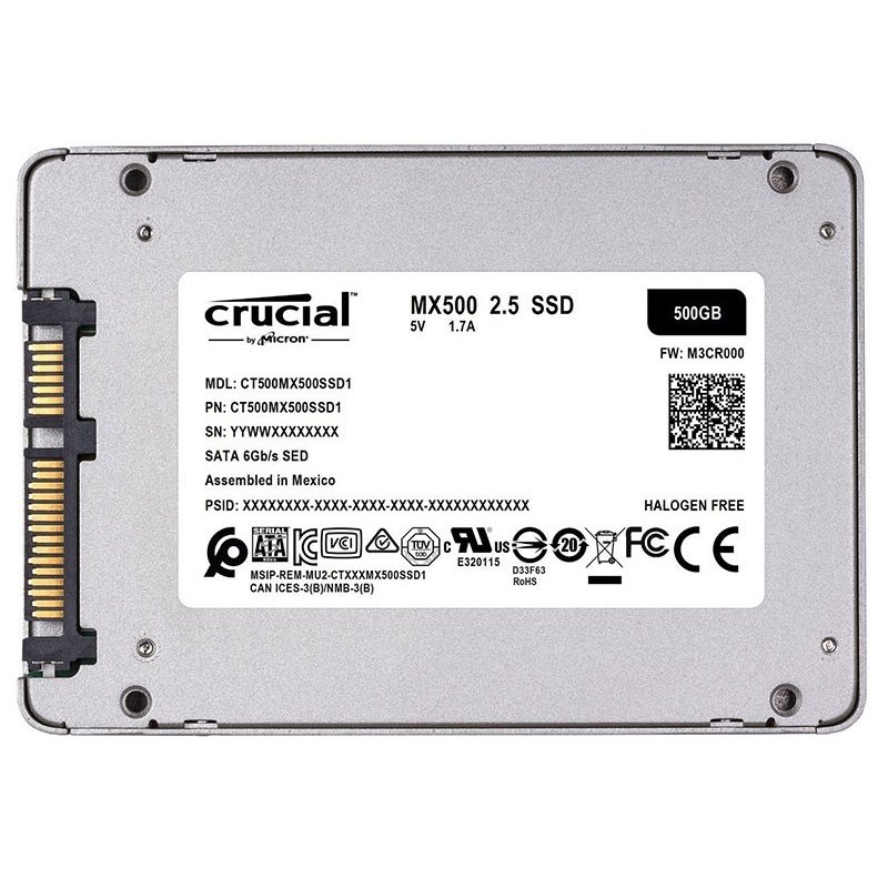 MX500 500GB SSD Crucial 2.5 Pollici SATA III 6Gb/s SSD interno CT500MX500SSD1 