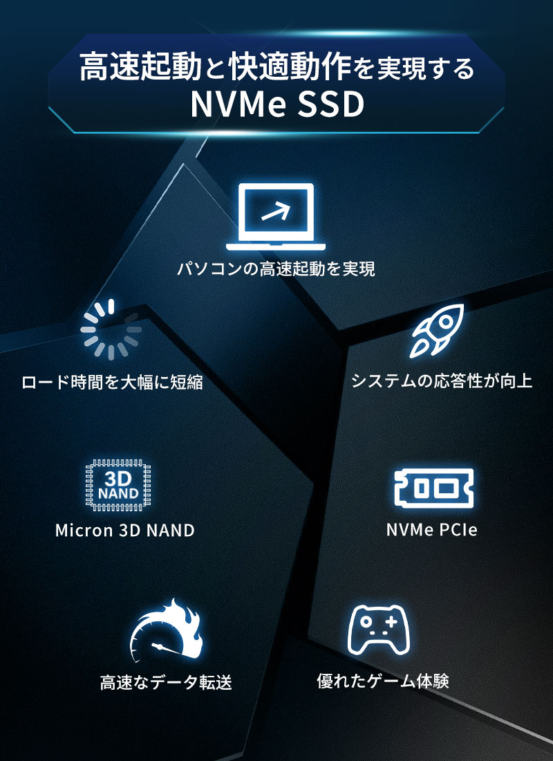 crucial（クルーシャル） 500GB NVMe PCIe M.2 SSD P2シリーズ