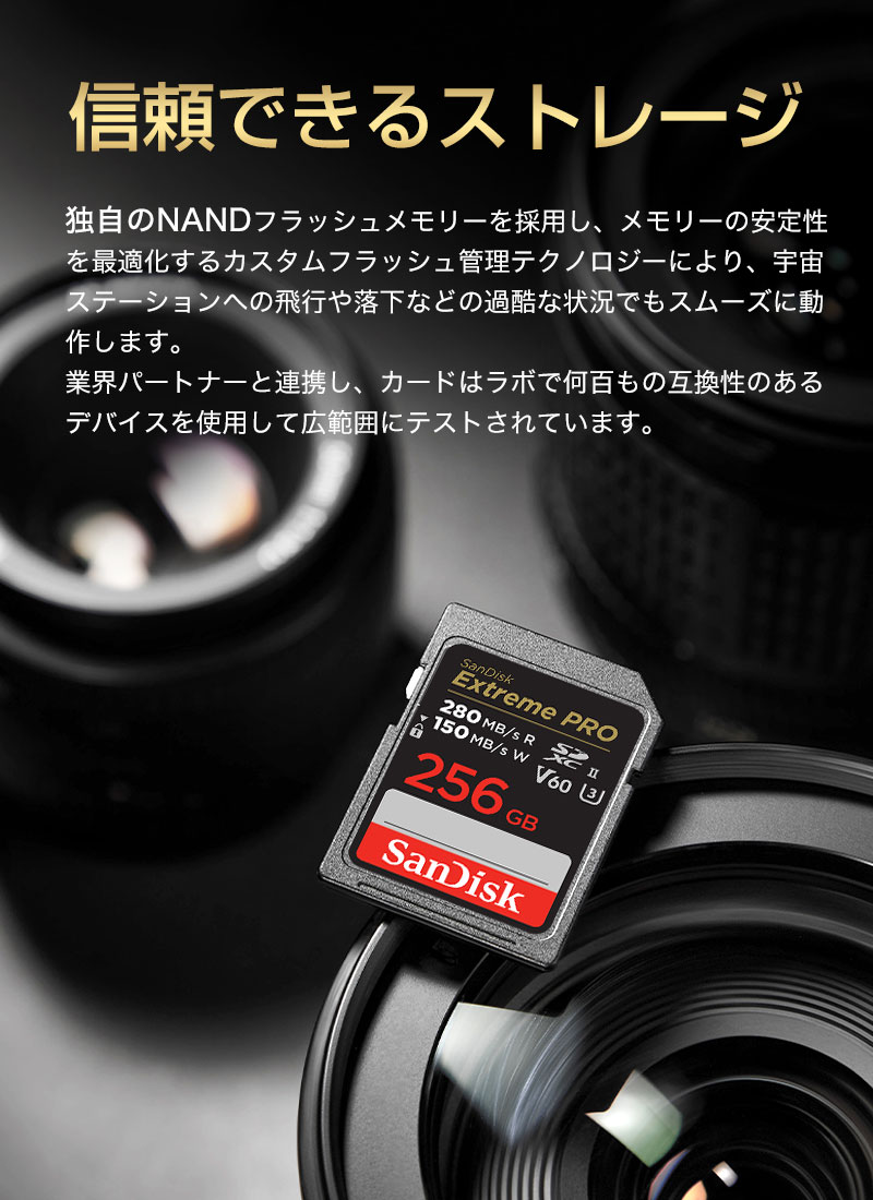 SanDisk SDカード 256GB Extreme PRO SDXCカード UHS-II サン