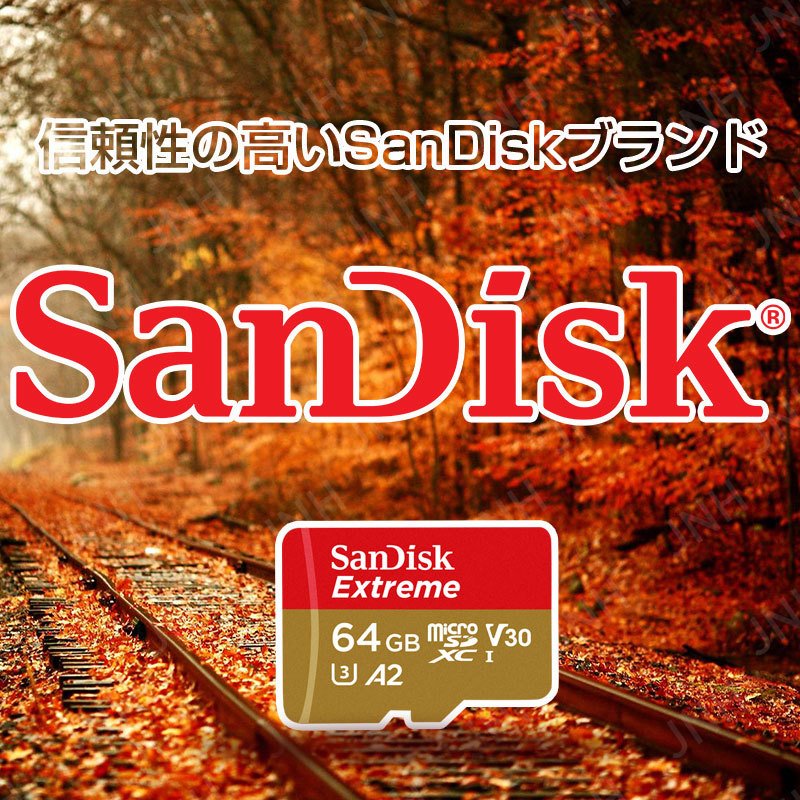 microSDXC 64GB SanDiskサンディスク UHS-I R：160MB/s W：60MB/s U3 V30 4K A2 SDSQXA2- 064G-GN6MN海外パッケージSA3309QXA2-NA Nintendo Switch対応 :SA3309QXA2:嘉年華 - 通販 -  Yahoo!ショッピング