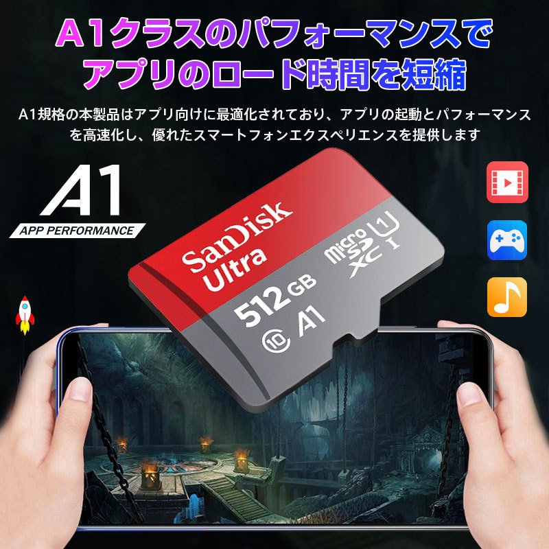 microSDXC 512GB SanDisk UHS-1 U1 FULL HD A1対応 R:120MB/s SDSQUA4-512G- GN6MN海外パッケージSA3312QUA4-512NA Nintendo Switch対応 :SA3312QUAR-512G-NA:嘉年華 - 通販  - Yahoo!ショッピング