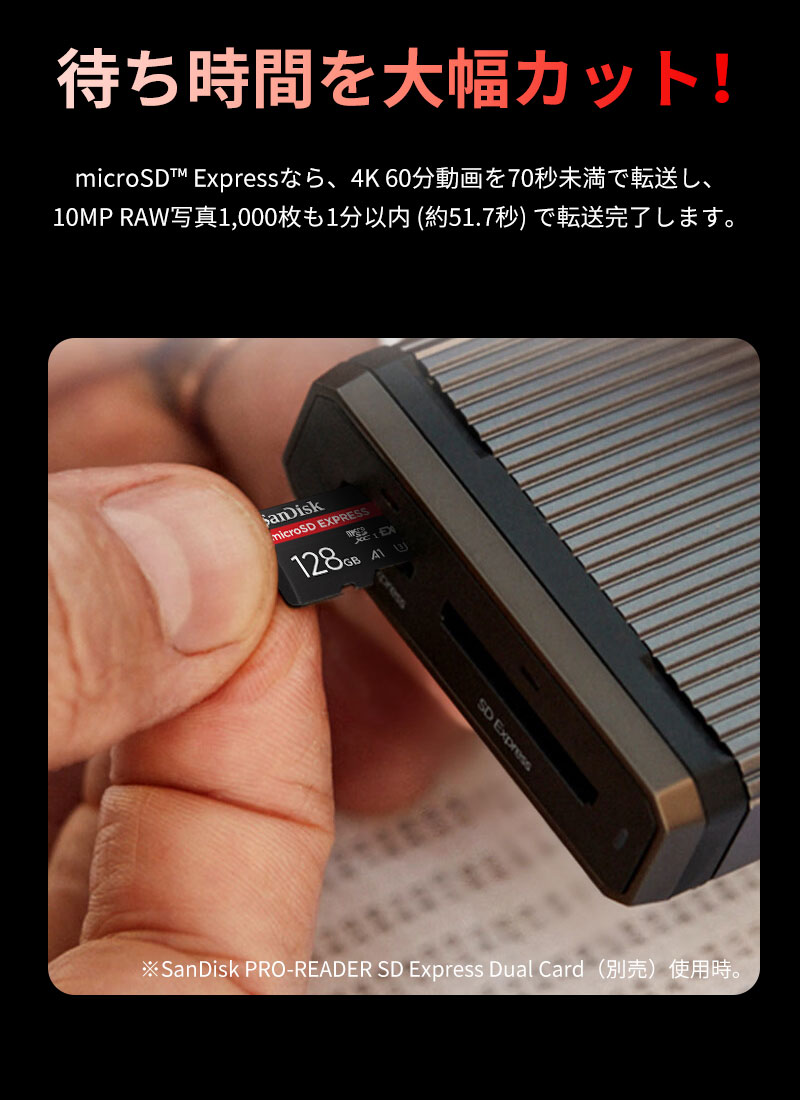 SanDisk（サンディスク） microSD Express 128GB SanDisk EX PCIe NVMe