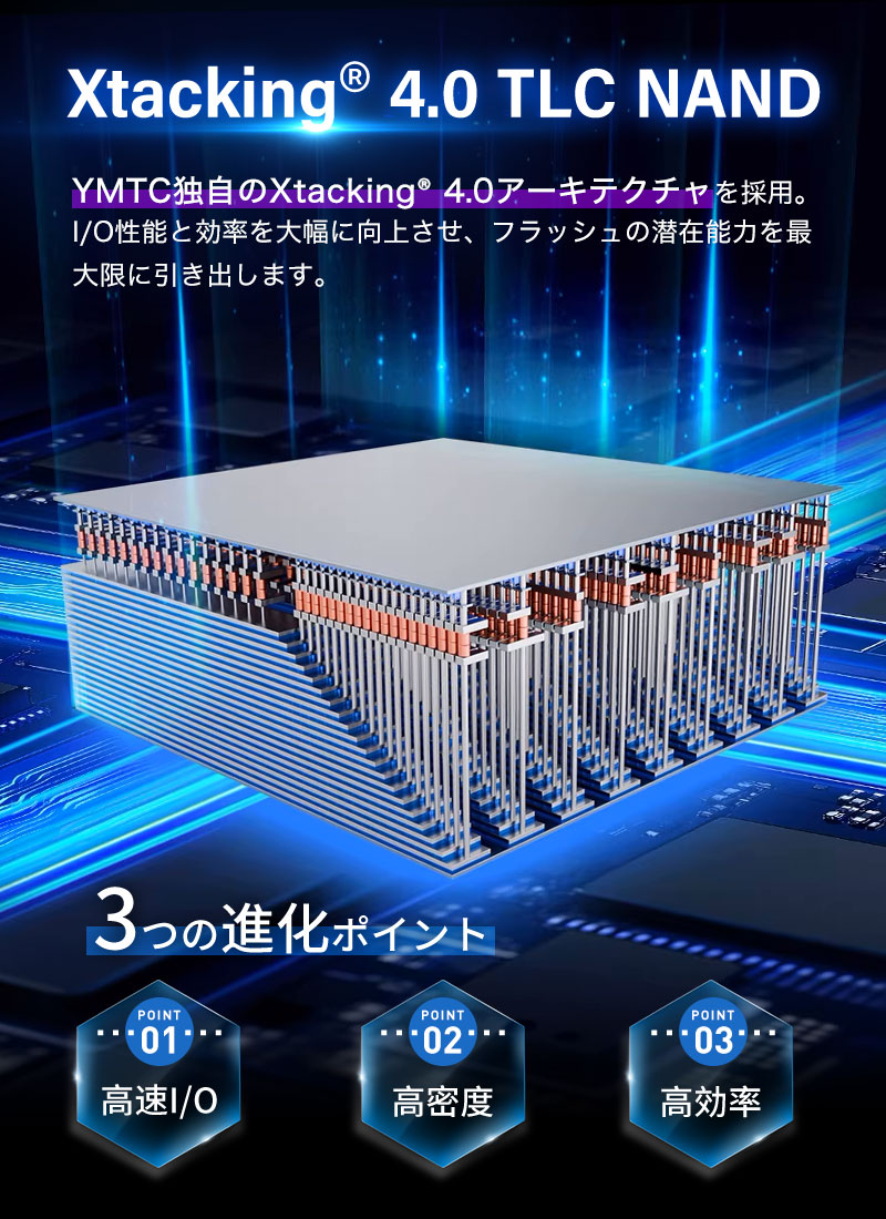 ZHITAI YMTC ZHITAI 1TB 内蔵SSD NVMe 2.0 M.2 2280 R:7400MB/s W