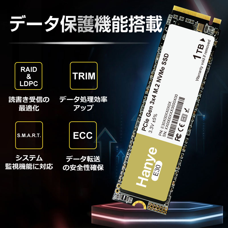 新品未開封品 SSD 2TB Hanye E30 3D TLC NAD NVMe