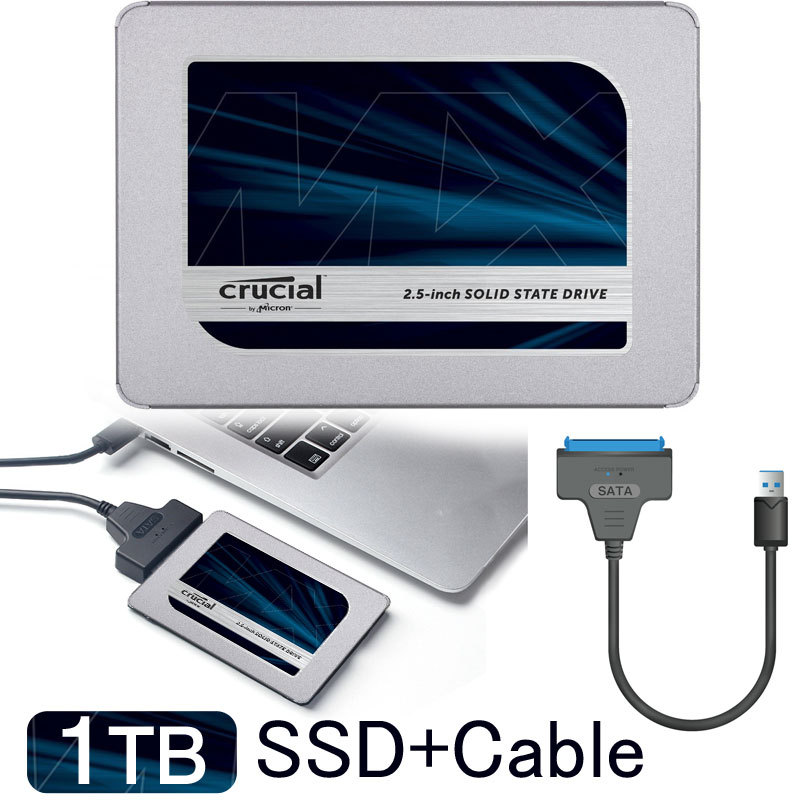 Crucial SSD MX500 1TB 2.5インチCT1000MX500SSD1 SATA3 内蔵 +SATA