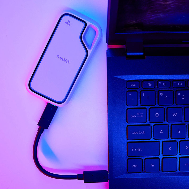 ポイント2倍 SanDisk ポータブルSSD 1TB USB3.2 Gen2 1000MB/s PlayStation 5コンソールおよびPC用外付けSSD SDSSDE62P-1T00-G25 翌日配達 5年保証 並行輸入品の画像