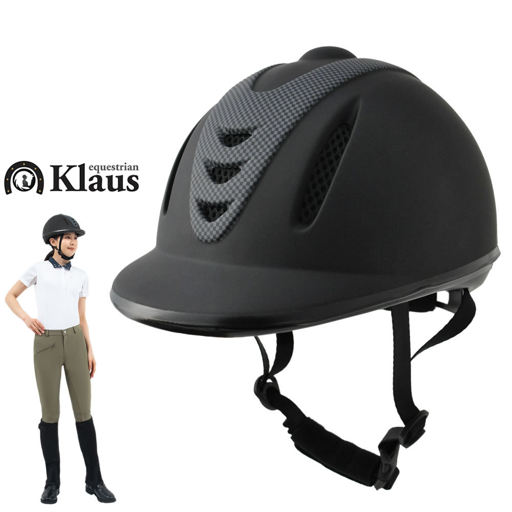 乗馬 ヘルメット Air通気F ブラック Klaus 帽子 馬具