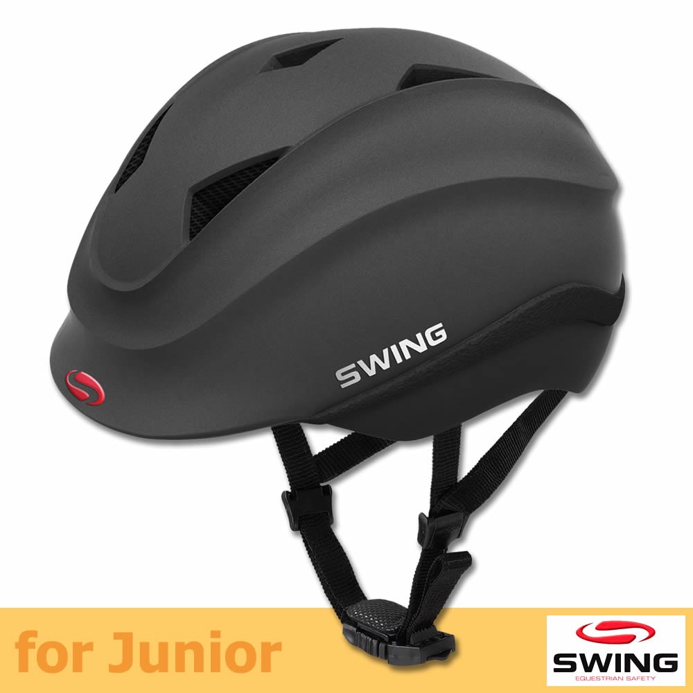 ジュニア用 乗馬 ヘルメット SWING SB1（マットブラック） 帽子 馬具 子供用 乗馬用品｜jobayohin