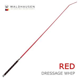 乗馬用ベロアグリップ長鞭（赤レッド） LWB1 ロングムチ ノンスリップハンドル ドレサージュ 乗馬鞭