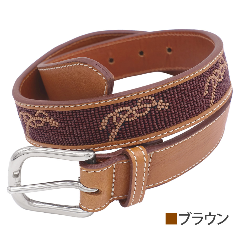 Penelope ビーズベルト PNBL10 本革 レザー 馬柄 馬具 乗馬用品