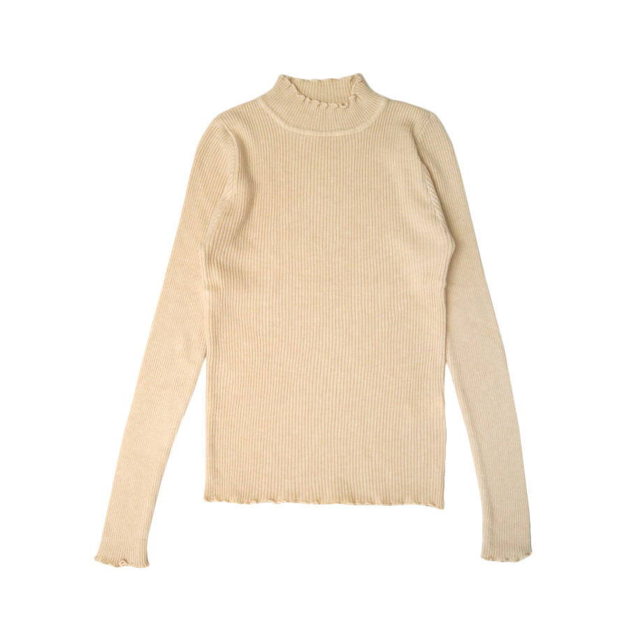 45rpmマスタードチェックハイネックニット WOMEN】ウールカシミヤ ハイネックニット / J.PRESS YORK STREET