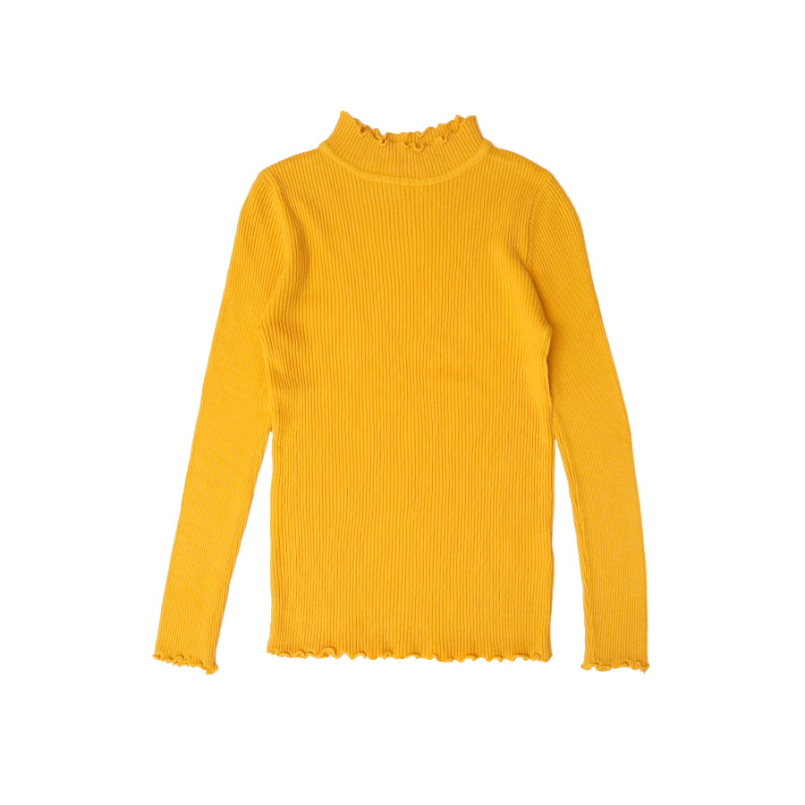 ハイネックニット トップス ベージュ ブラウン 茶 マスタード ホワイト