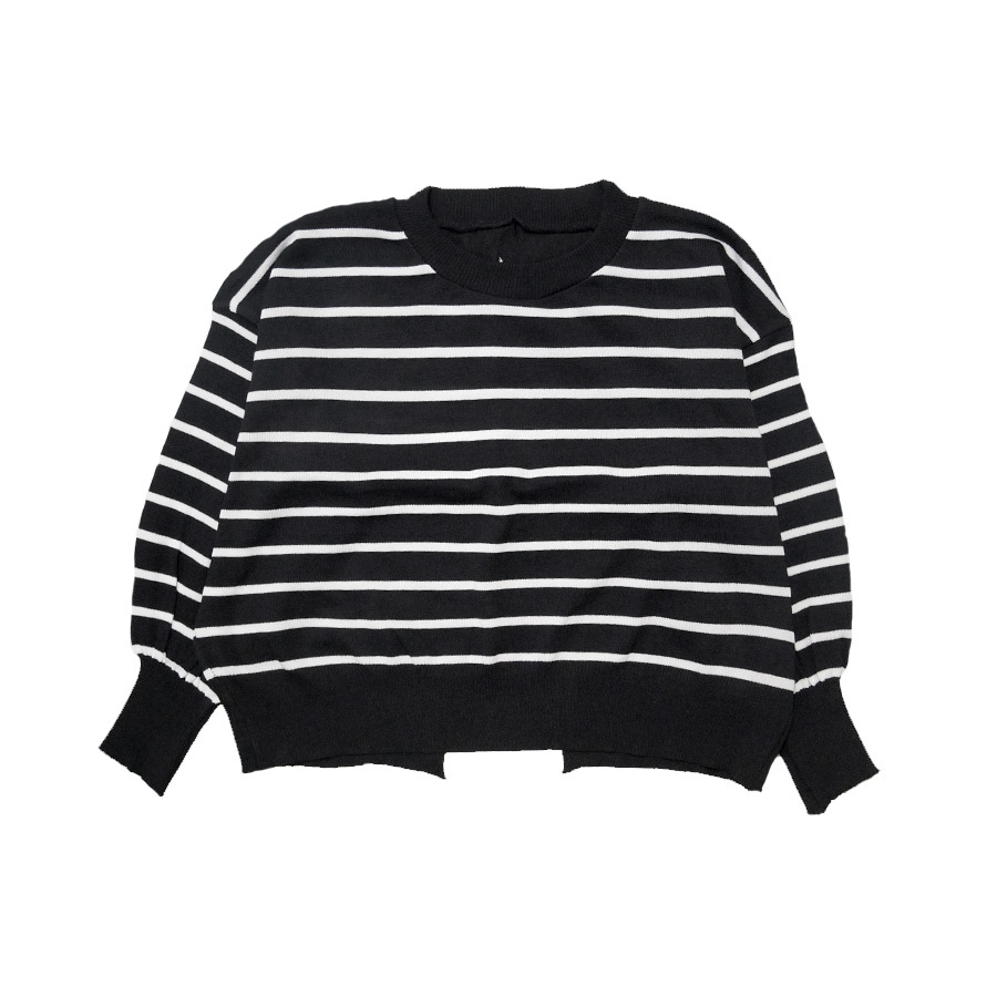 ニットトップス 長袖ニット 韓国 トップス 服 バックボタン