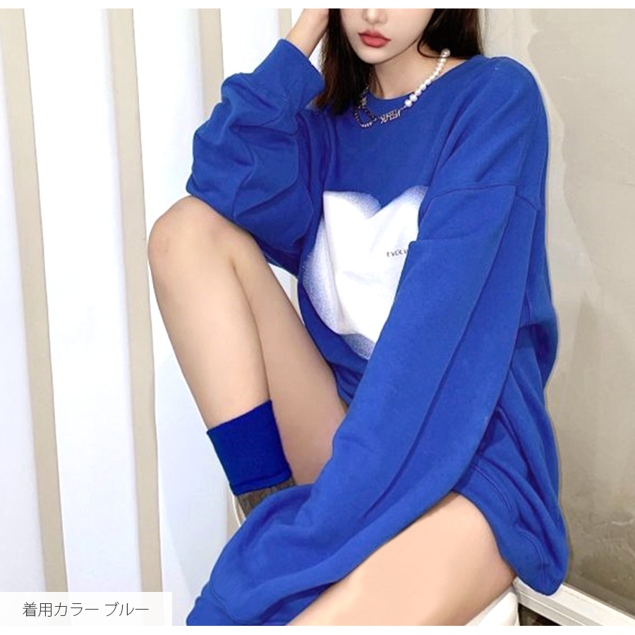 UK ダークブルートレーナーとハートロゴトレーナー ブルドッグロゴ 裏毛プルオーバー メンズ トレーナー・再販。メール便