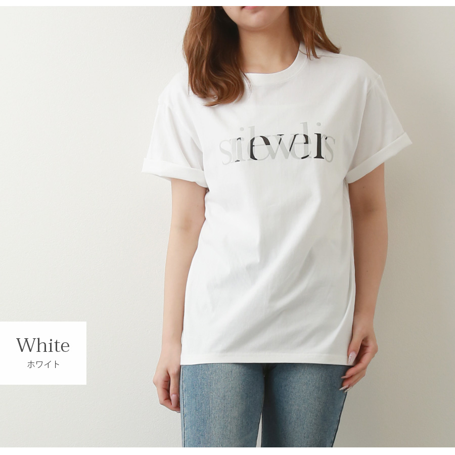 ロゴTシャツ プリント オーバーサイズ 長袖 Uネック ロゴ 韓国