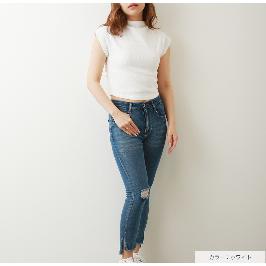 トップス 背中あき バックドロスト 肌見せ 韓国ファッション