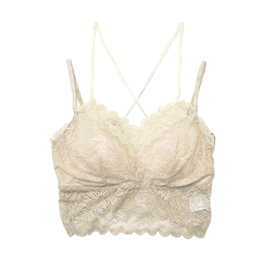 ブラトップ レース キャミソール カップ付き 総レース 見せブラ バック