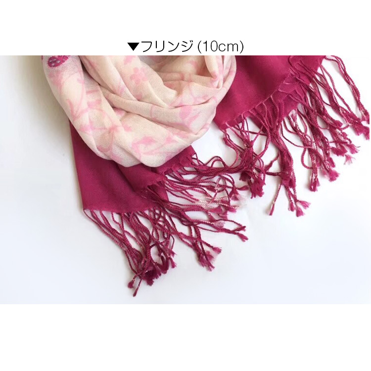 45R 45rpm ストール マフラー ウール 花柄