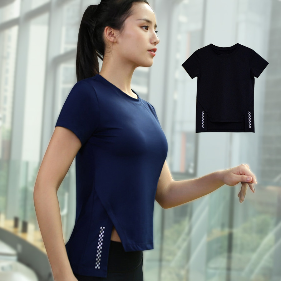 新品　ダンスキン　トップス　カットソー　Tシャツ　ヨガ　トレーニング　ランニング ダンスキン] レイヤードトップス ヨガウェア トレーニング え-1