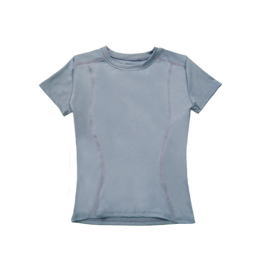 GRAUSOLI 半袖 トレーニングトップス グレー/ピンク スポーツウェア トップス Tシャツ 半袖 レディース ブラック 黒 ピンク