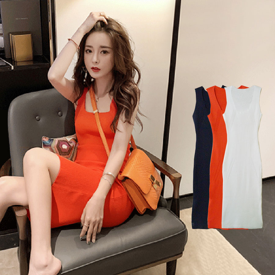 ワンピース ロング 韓国 韓国ファッション サマーニット 大人