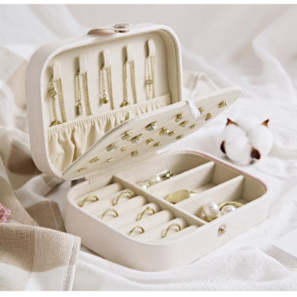 ジュエリーボックス　ホワイト ジュエリーボックス アクセサリーケース ピンク ホワイト 白 ネイビー