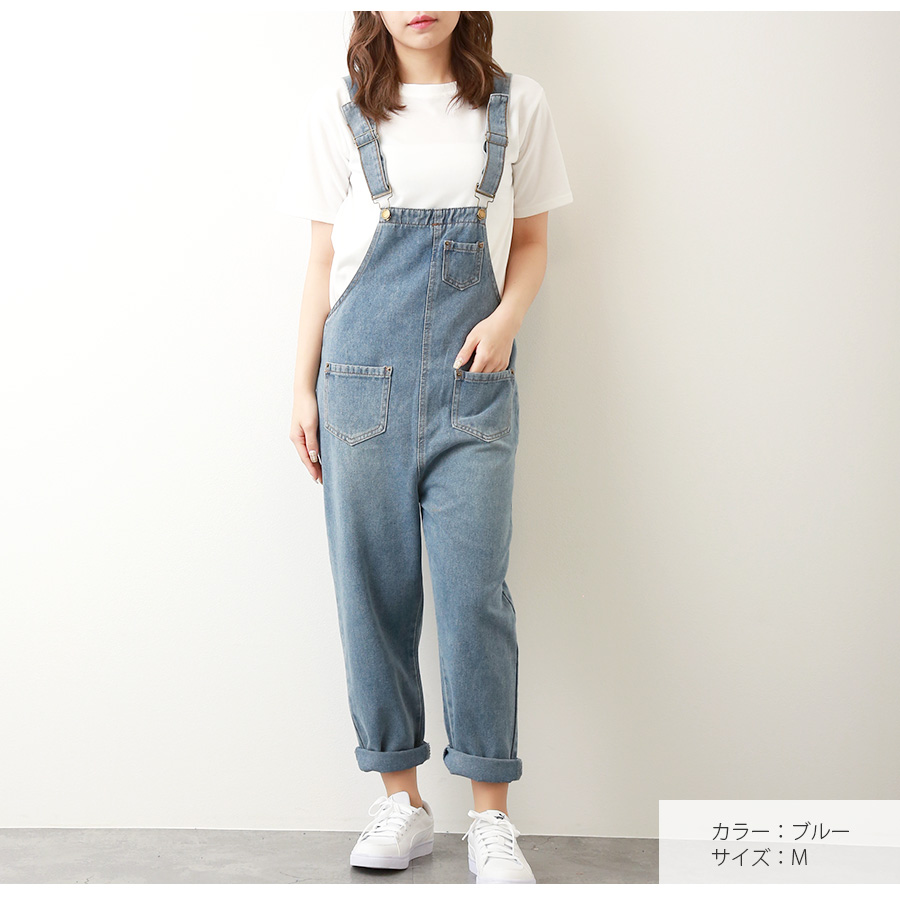 BLUE BLUE ブルーブルー サロペット オーバーオール デニム　HRM2 デニム オーバーオール サロペット ボトムス 韓国ファッション