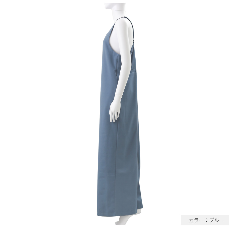 サロペット ロング丈 オールインワン ワイドパンツ 新作 春 夏 秋 冬