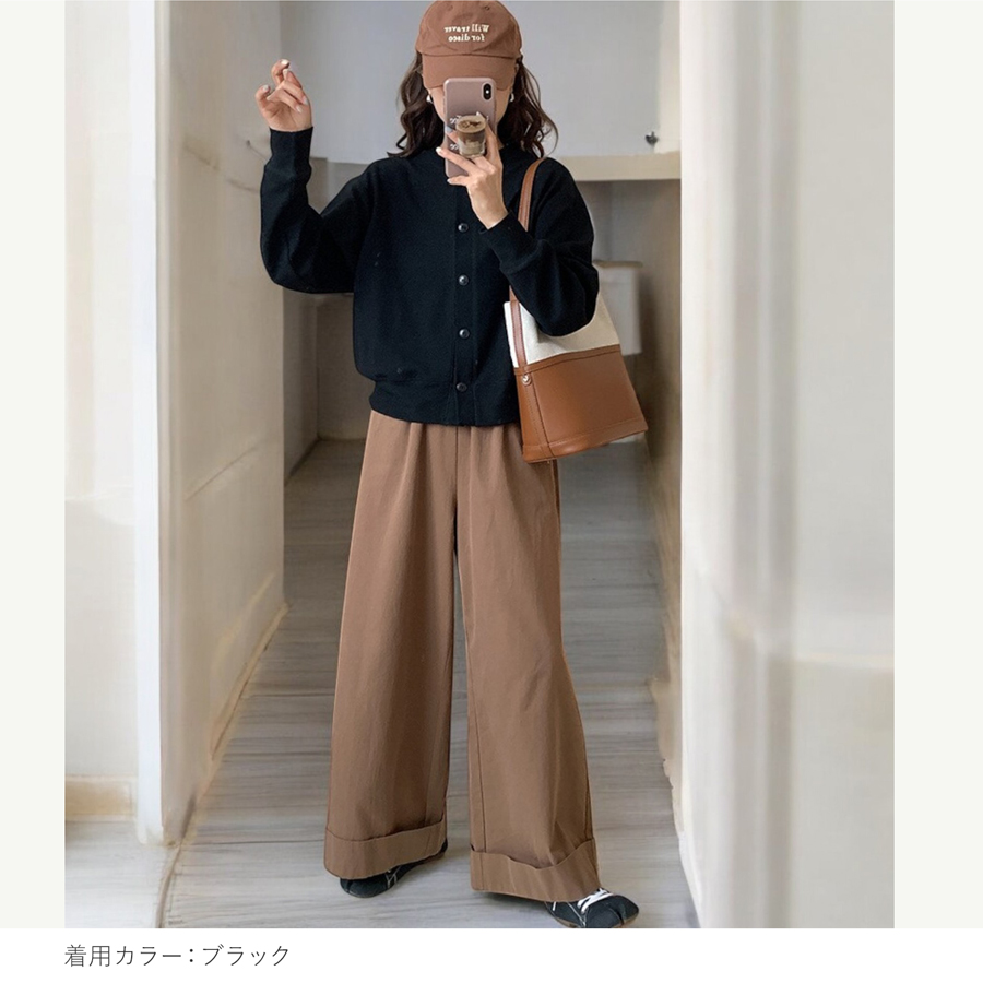 カーディガン レディース 春 丸襟 丸首 重ね着 コットン 綿混 無地 ミディ丈 スナップボタン 長袖 フィット やや厚手 ドロップショルダー 羽織　L JOCOSA 9319 |  | 14