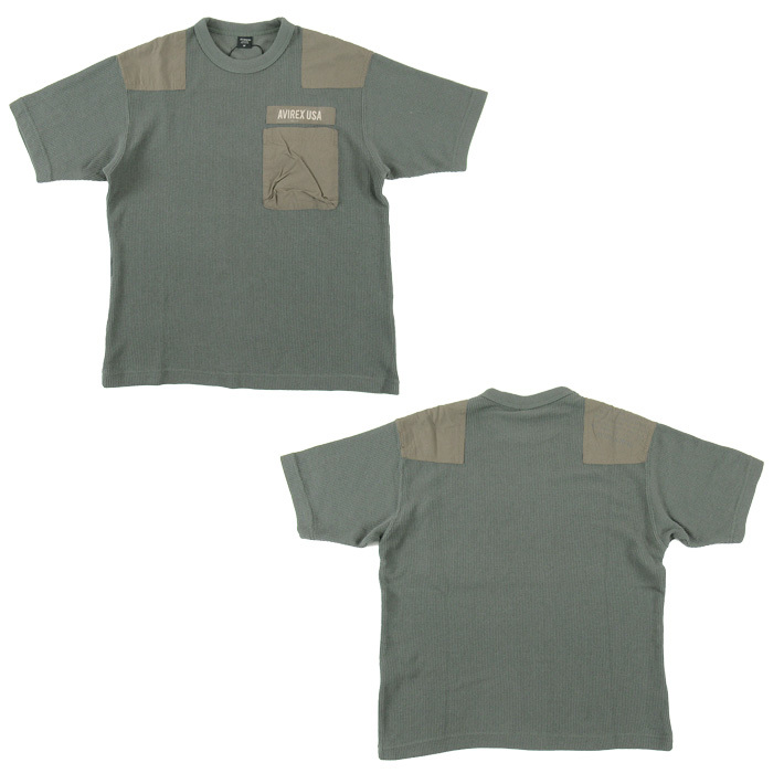 AVIREX アビレックス 半袖リブTシャツ S/S RIB COMBAT TEE 6113315｜joenet｜04