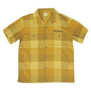 BARNS/バーンズ 半袖 オープンカラーチェックシャツ
