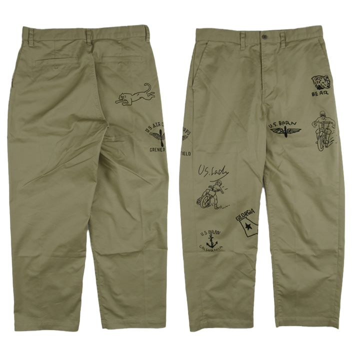 BARNS OUTFITTERS バーンズ チノパン Authentic T/C Chino Print Pants