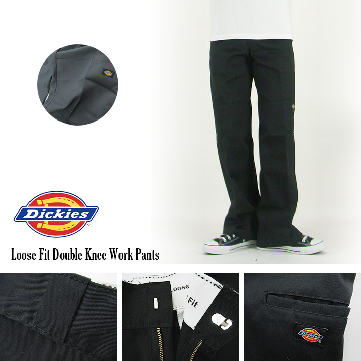 ディッキーズ ダブルニー黒 LOOSE FIT 85283 W40 L30 楽天市場】Dickies ディッキーズ ダブルニー ルーズフィット
